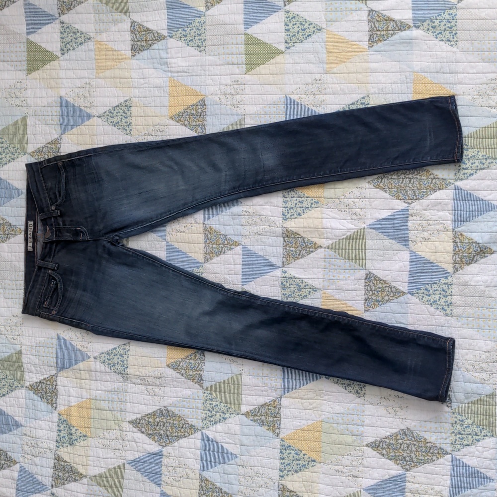 J Brand Low Rise Pencil Leg Jeans, Womens Size US 26 Dark Wash